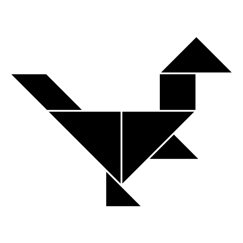 Velociraptor Tangram Solución