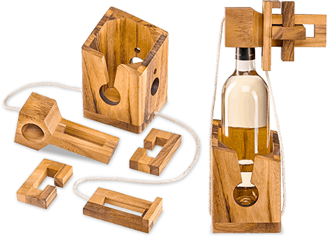 Puzzle de madera para botellas