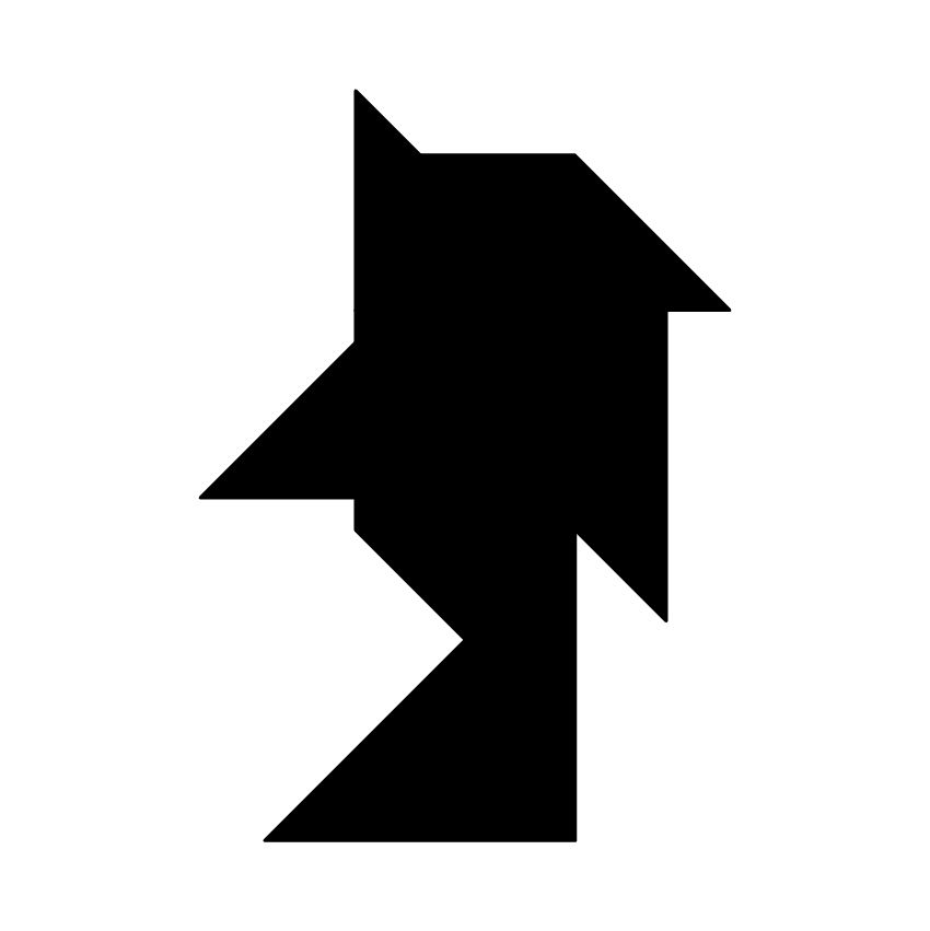 Cabeza hombre Tangram