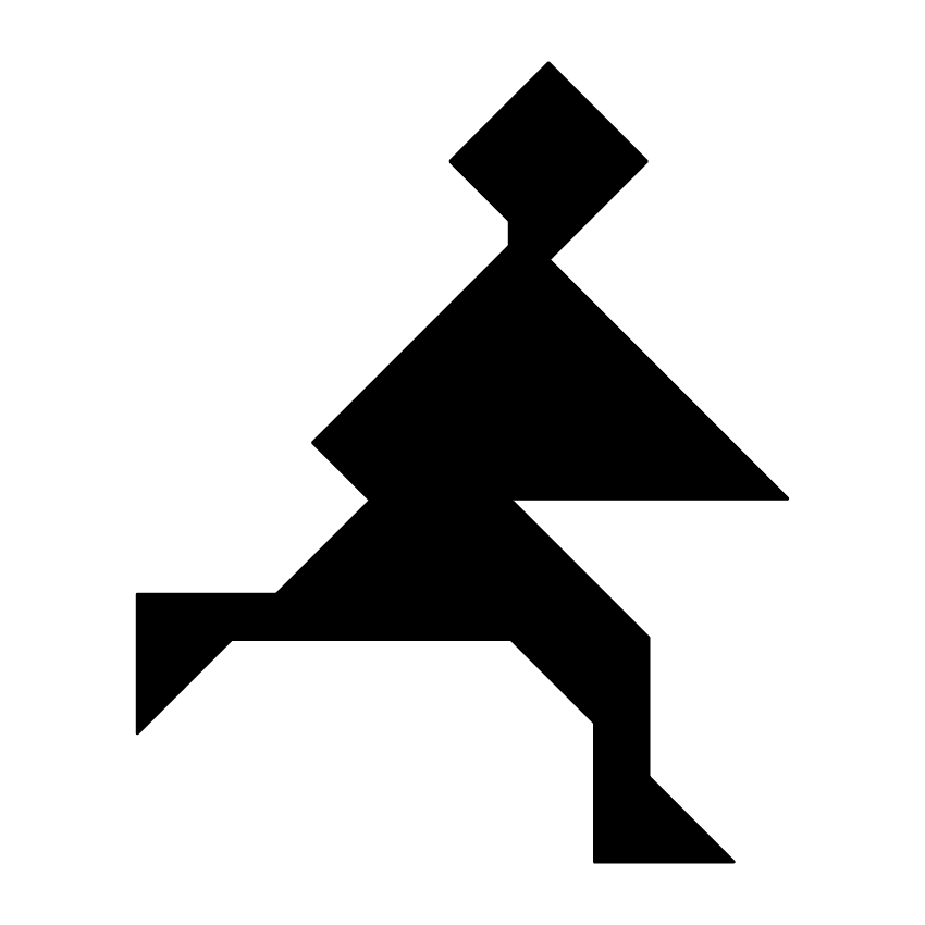 Hombre corriendo Tangram